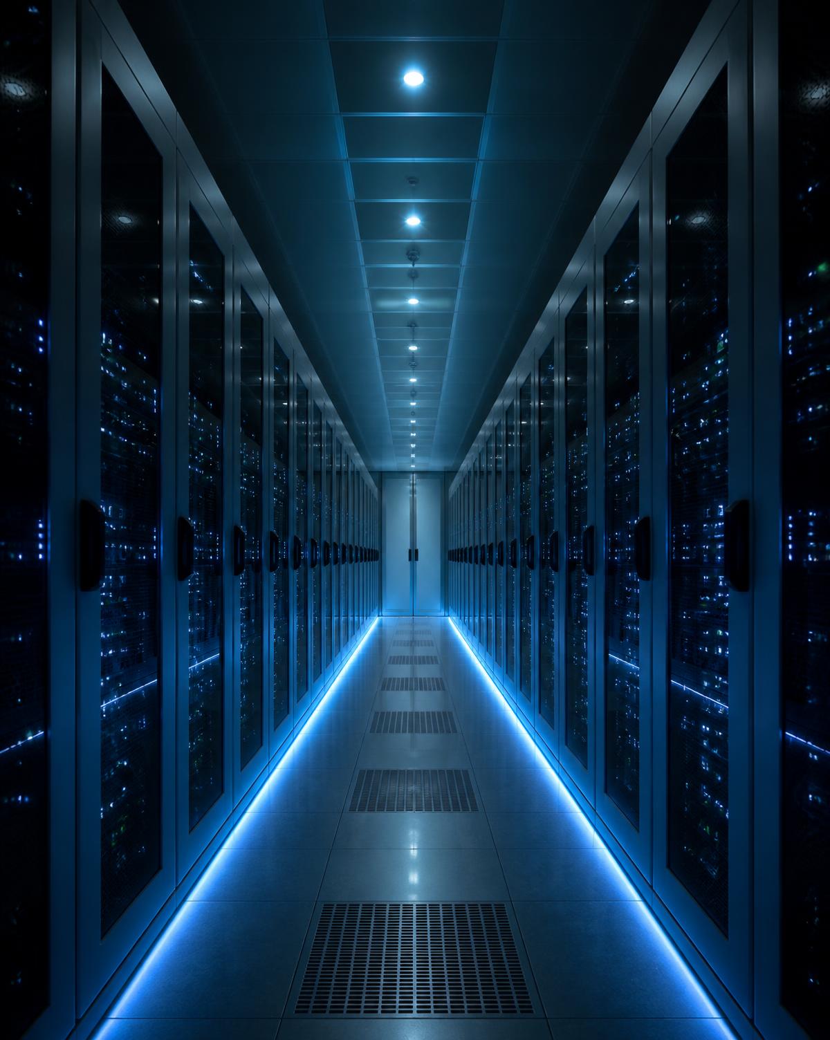 Server room cabling detail